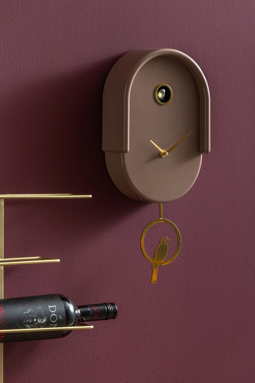 Karlsson Wall Clock Tweet Mocha Brown - Image 5