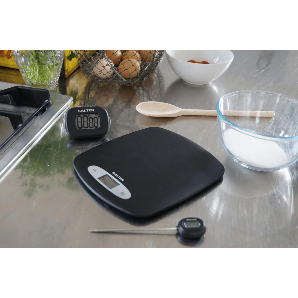 Kitchen Set - Digital Scale, Easy-Read Timer & Instant Read Thermometer