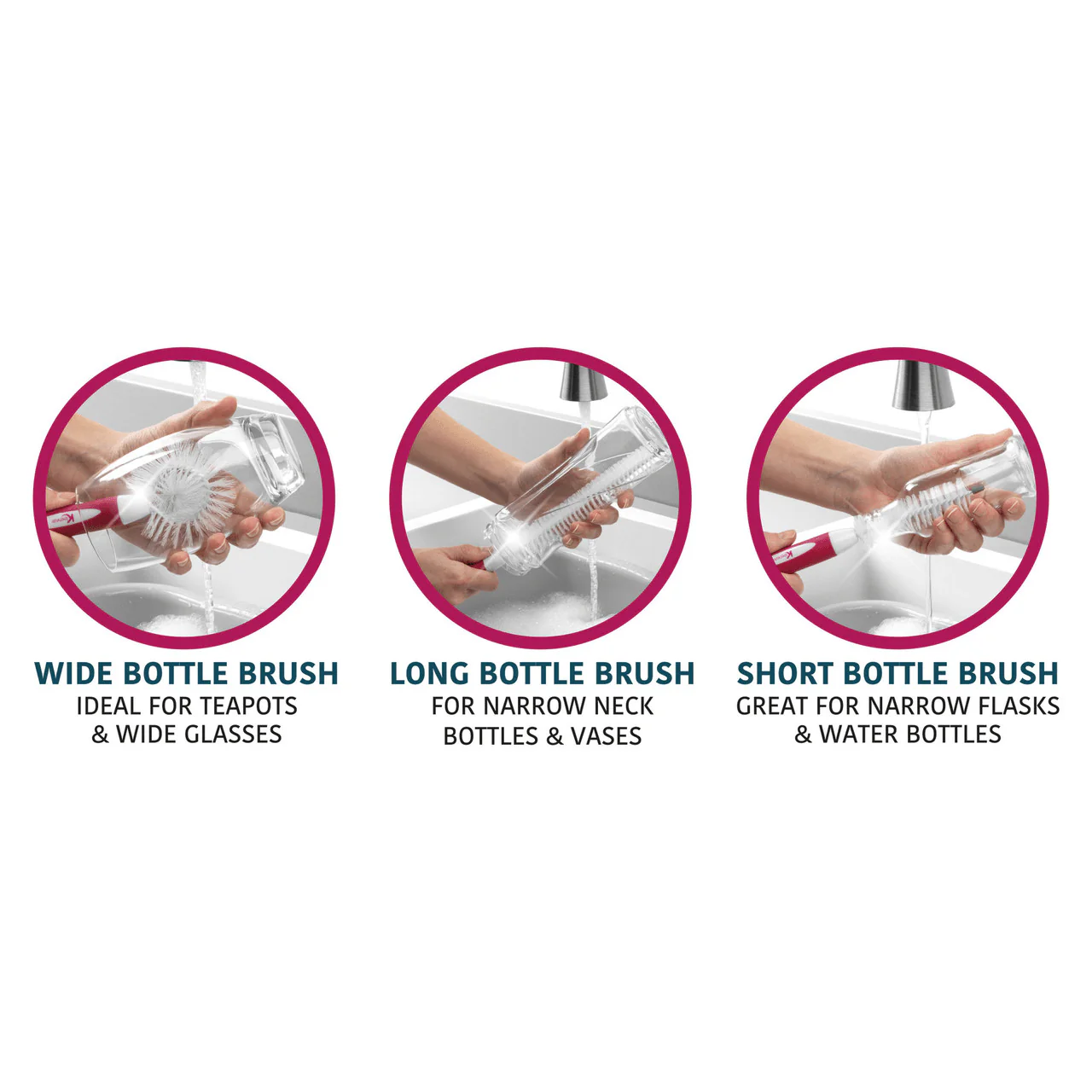 Kleeneze 3 Pack Bottle Brushes - Image 2