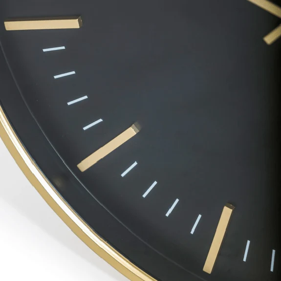 Large Black & Gold Classic Wall Clock - Image 3