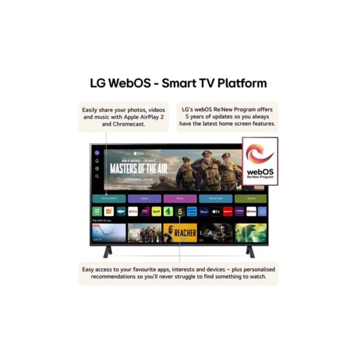LG 65 Inch QNED80 QNED TV (2024) | 65QNED80T6A.AEK - Image 4