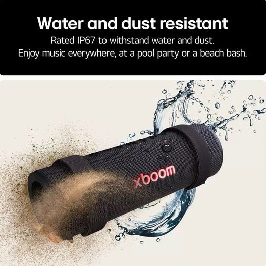 LG XBOOM Grab Portable Bluetooth Speaker - Black - Image 2
