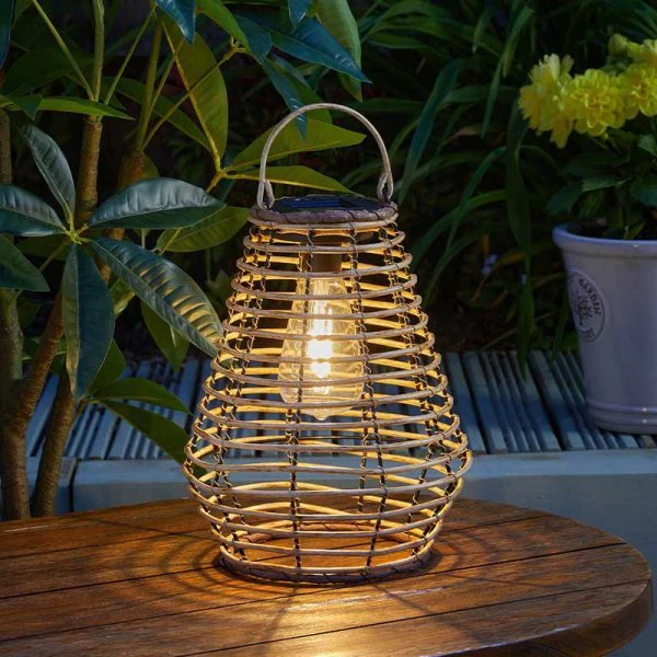 Maris Faux Rattan Solar Lantern