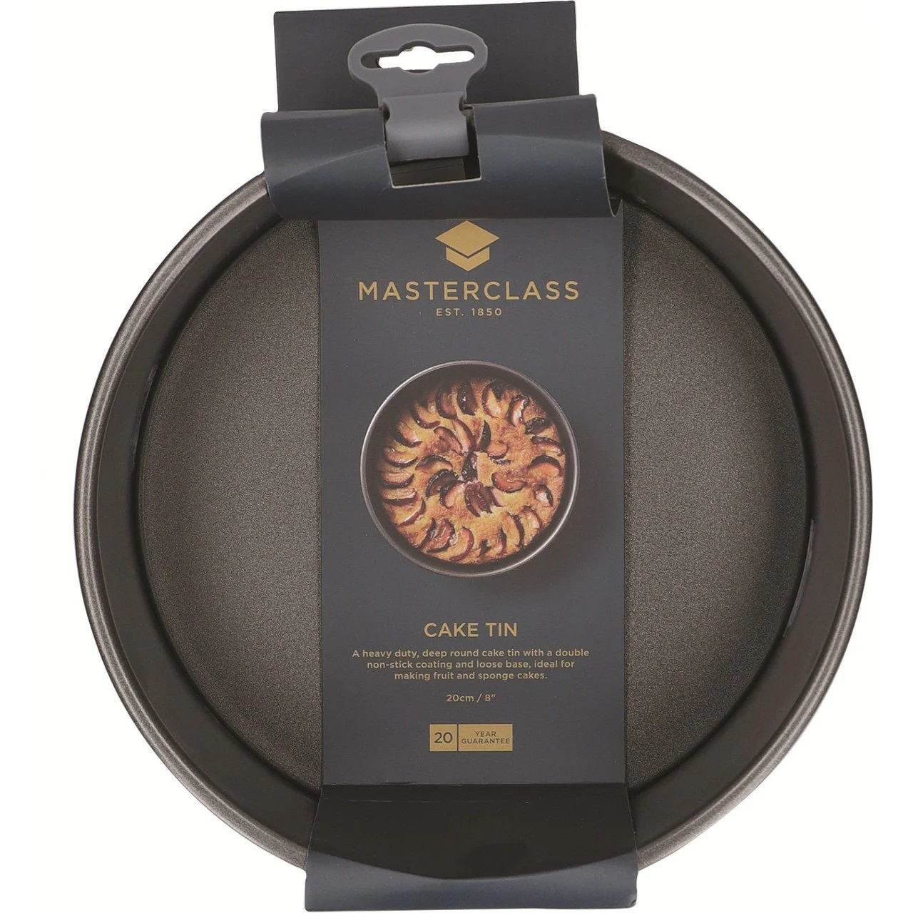 MasterClass Non-Stick 20cm Round Loose Base Deep Cake Pan - Image 2
