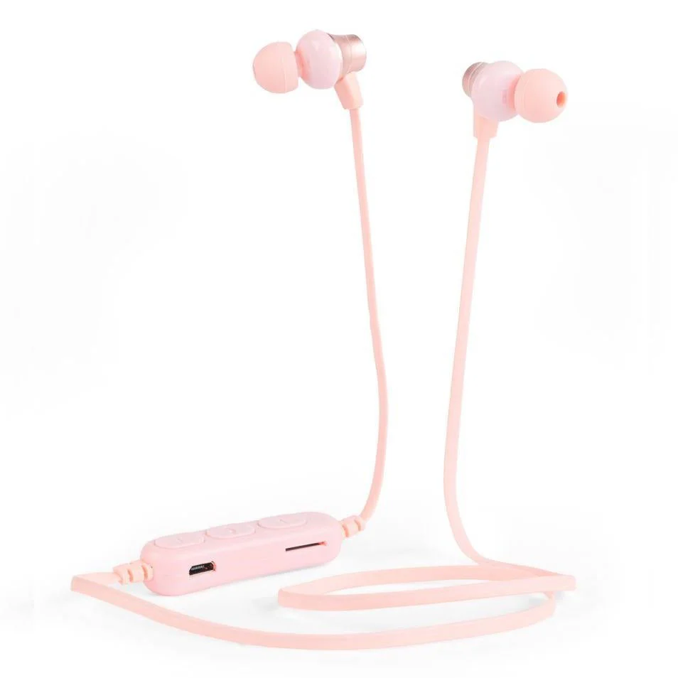 Maxim Bluetooth Metallic Pink Earphones - Image 2