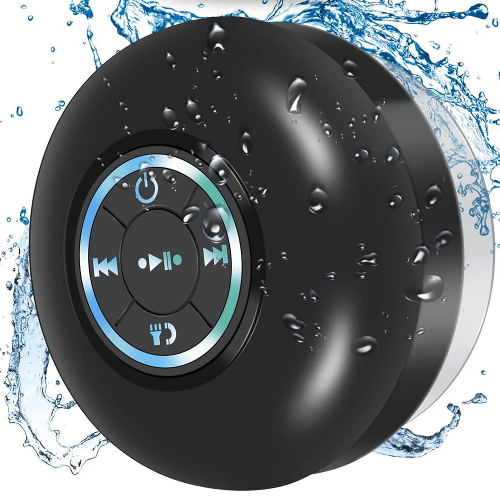 Maxim LED Bluetooth Shower Speaker - Black - Image 2