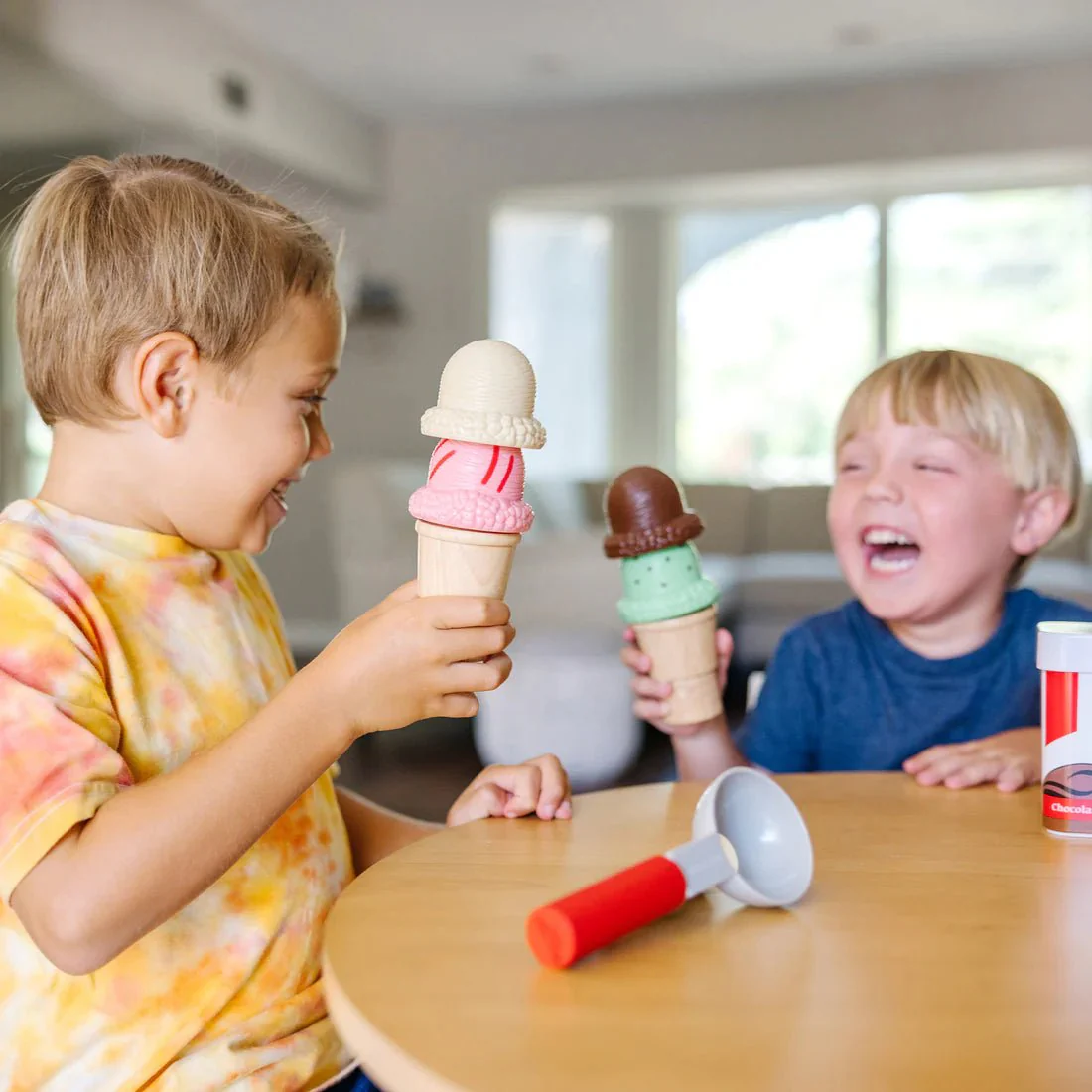 Melissa & Doug Scoop & Stack Ice Cream Cone Play Set - Image 2