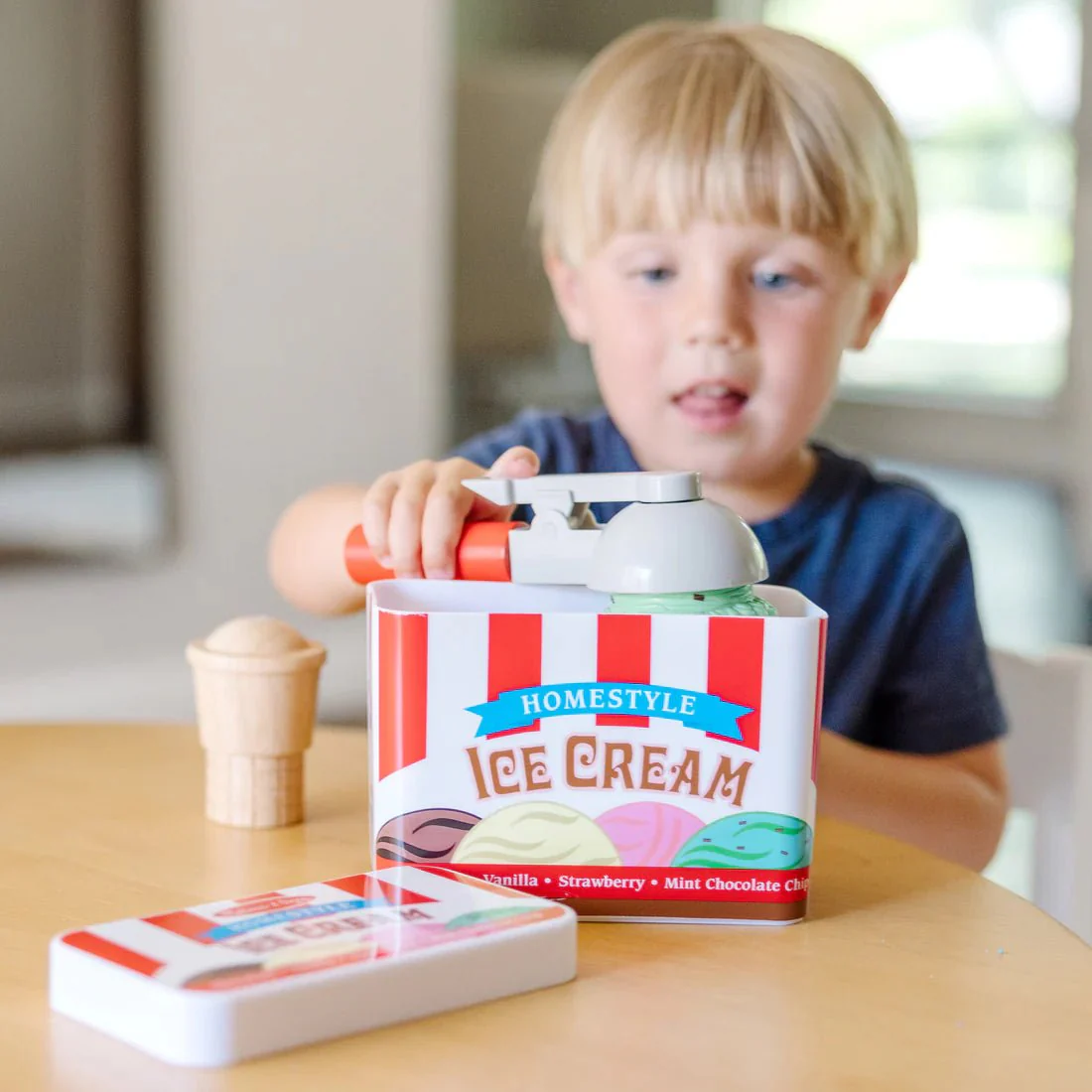 Melissa & Doug Scoop & Stack Ice Cream Cone Play Set - Image 3