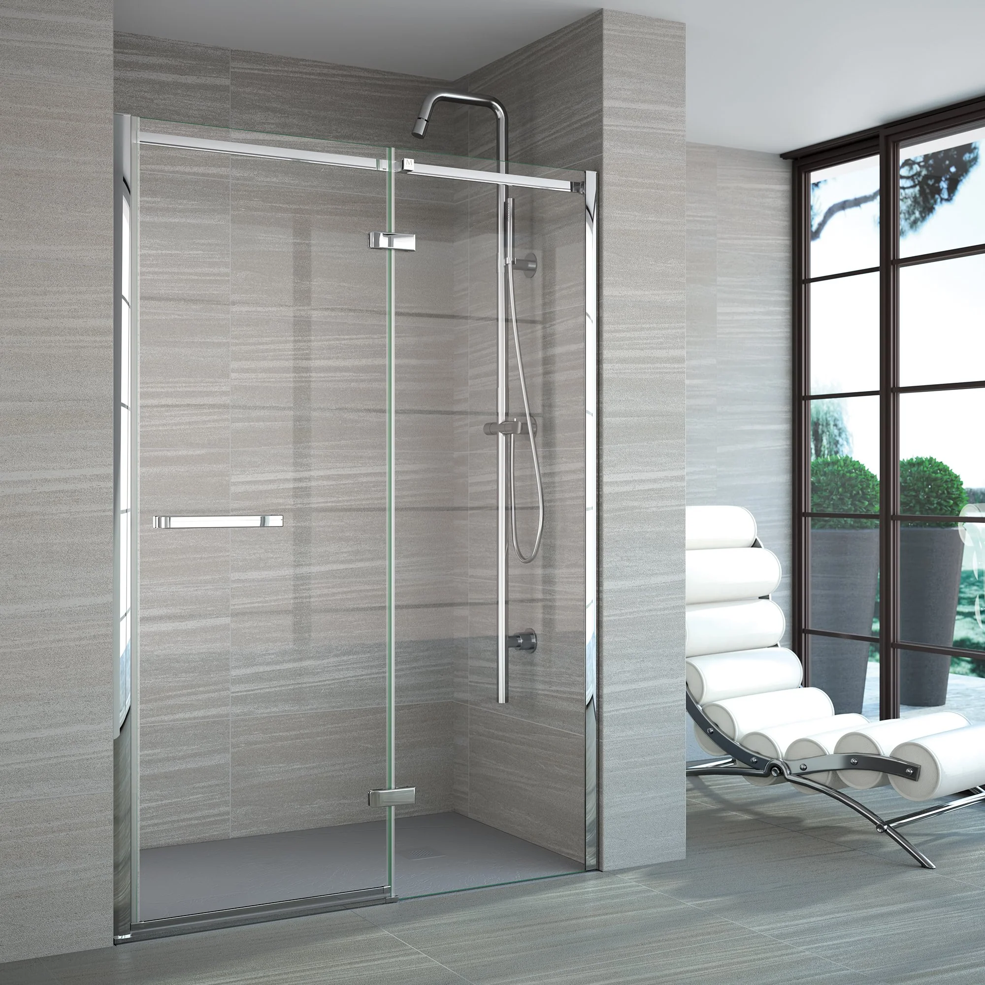 Merlyn  8 Series Frameless Hinge & Inline  1600mm - Image 2