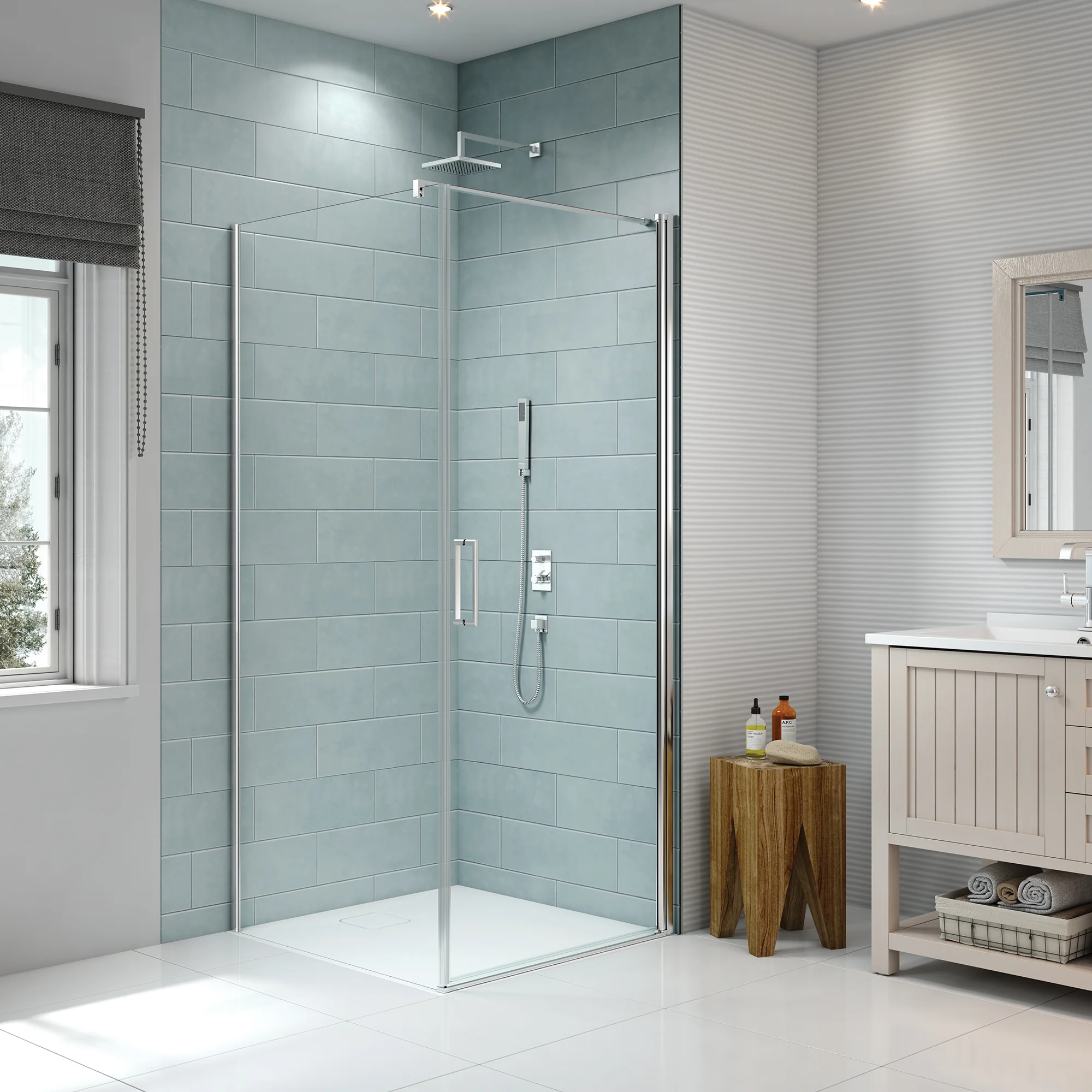 Merlyn  8 Series Frameless Pivot Door Side Panel  900mm