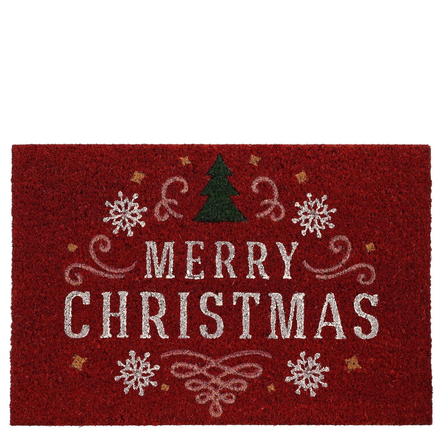 Merry Christmas Red Doormat 60 x 40cm
