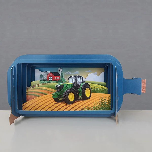 Message in a Bottle 3D Card Tractor MIB227