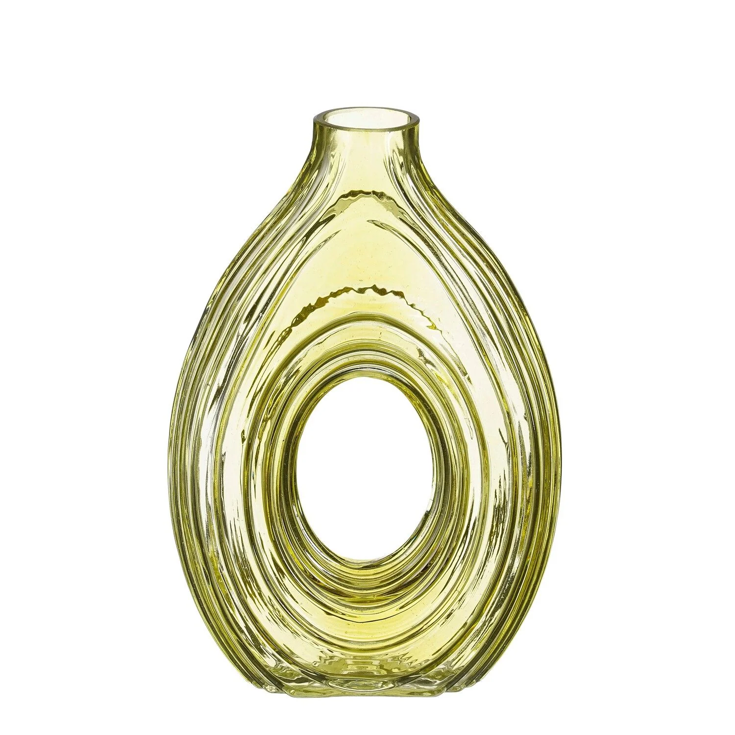 Mica Decorations Sophie Vase Glass Green 18 x 6 x 27cm