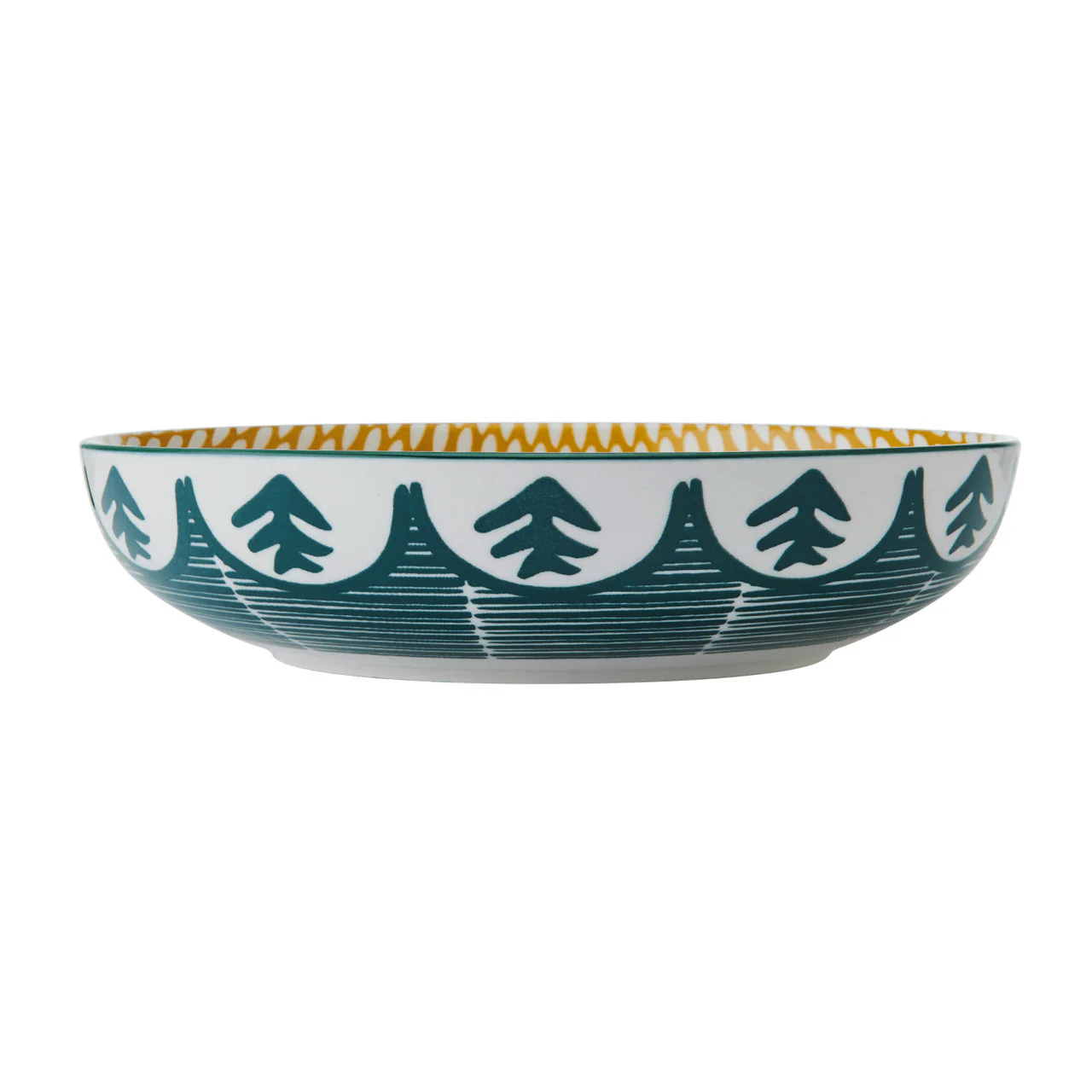 Mikasa Green Leafy Pattern Stoneware Bowl, 21cm - Image 3