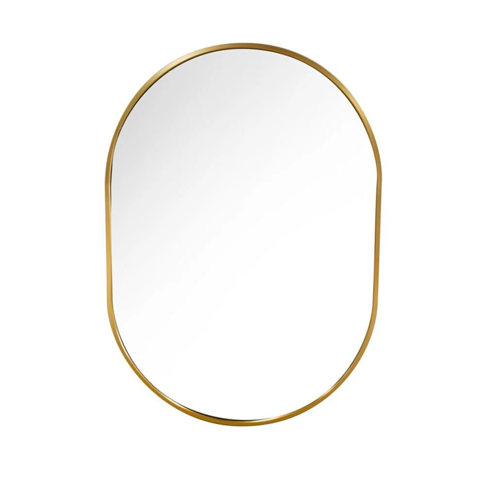 Modena Oval Wall Mirror Gold 60cm X 90cm