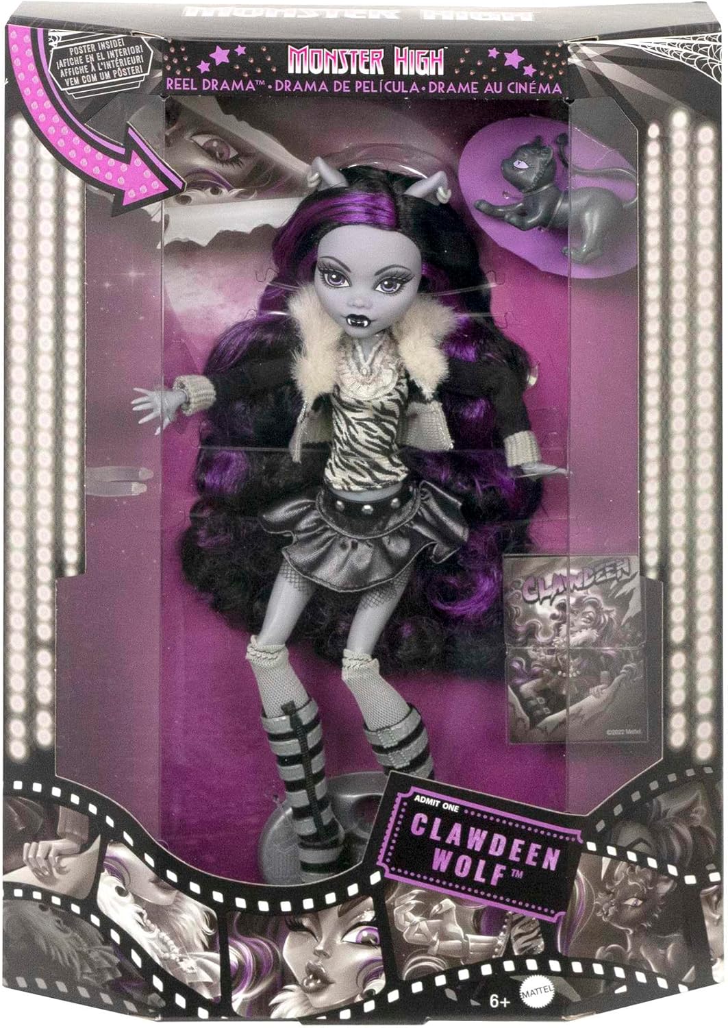 Monster High Reel Drama Doll - Clawdeen Wolf