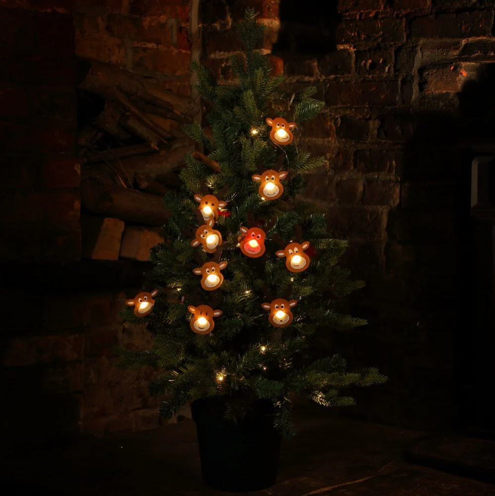 Noma 10 Reindeer String Light With Berry Lights - B/O - Image 2