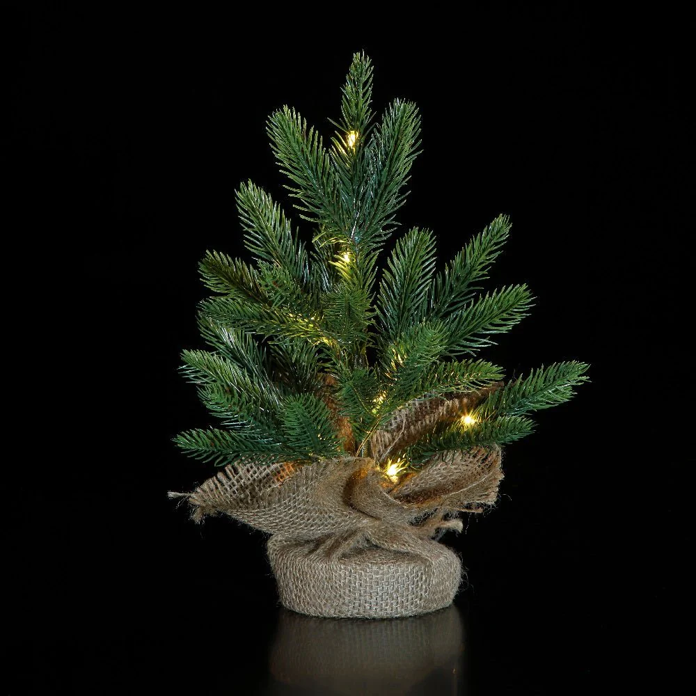 Noma Table Top Christmas Tree in Hessian Bag