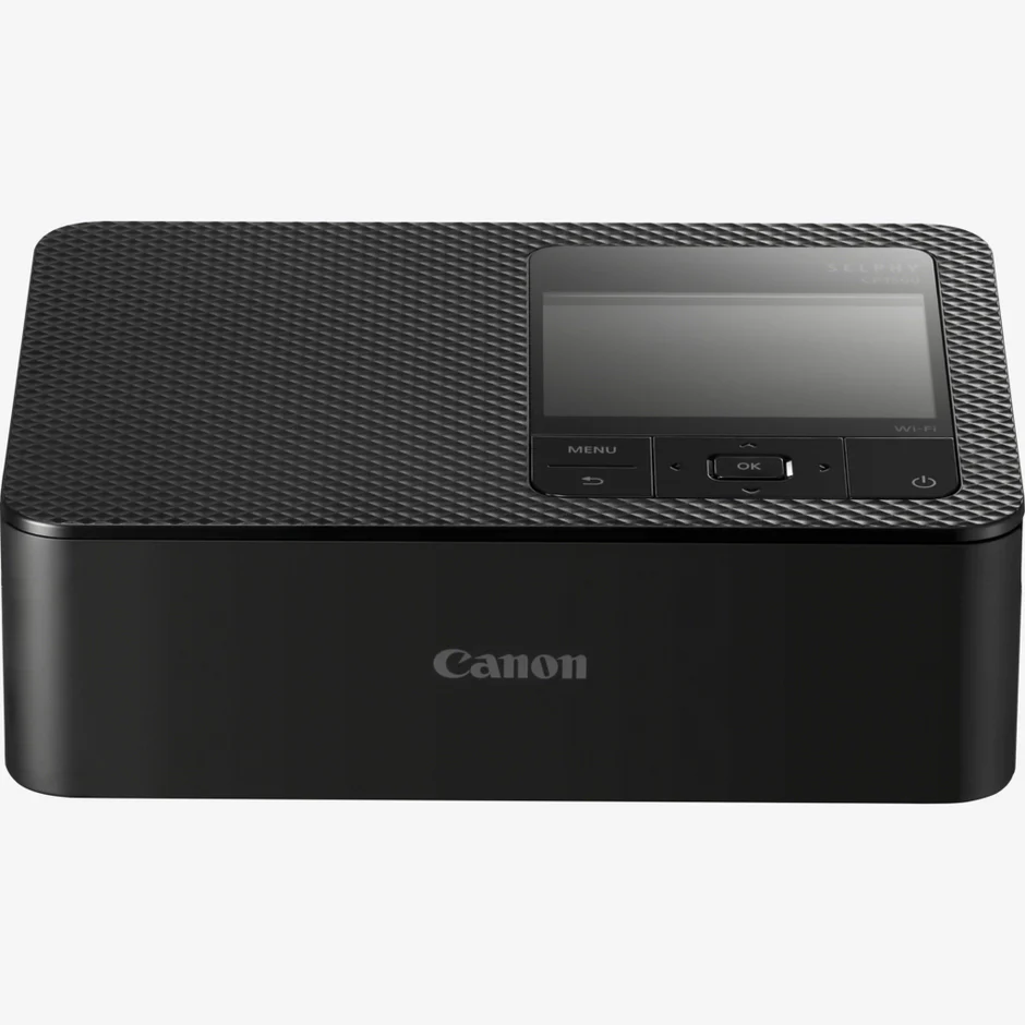 Canon Selphy CP1500 black wireless photo printer with 3.5‑inch screen