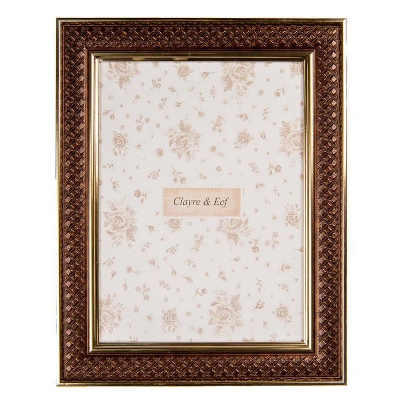 Photo Frame 15 x 20cm Brown Plastic Rectangle