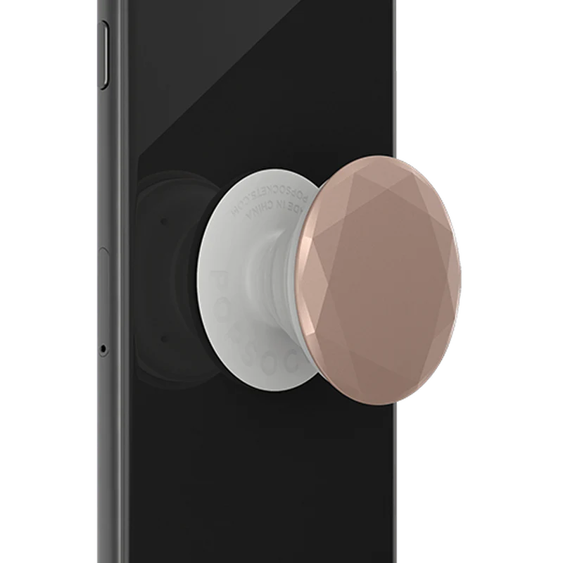 PopGrip Rose Gold Metallic Diamond Premium Popsocket - Image 2
