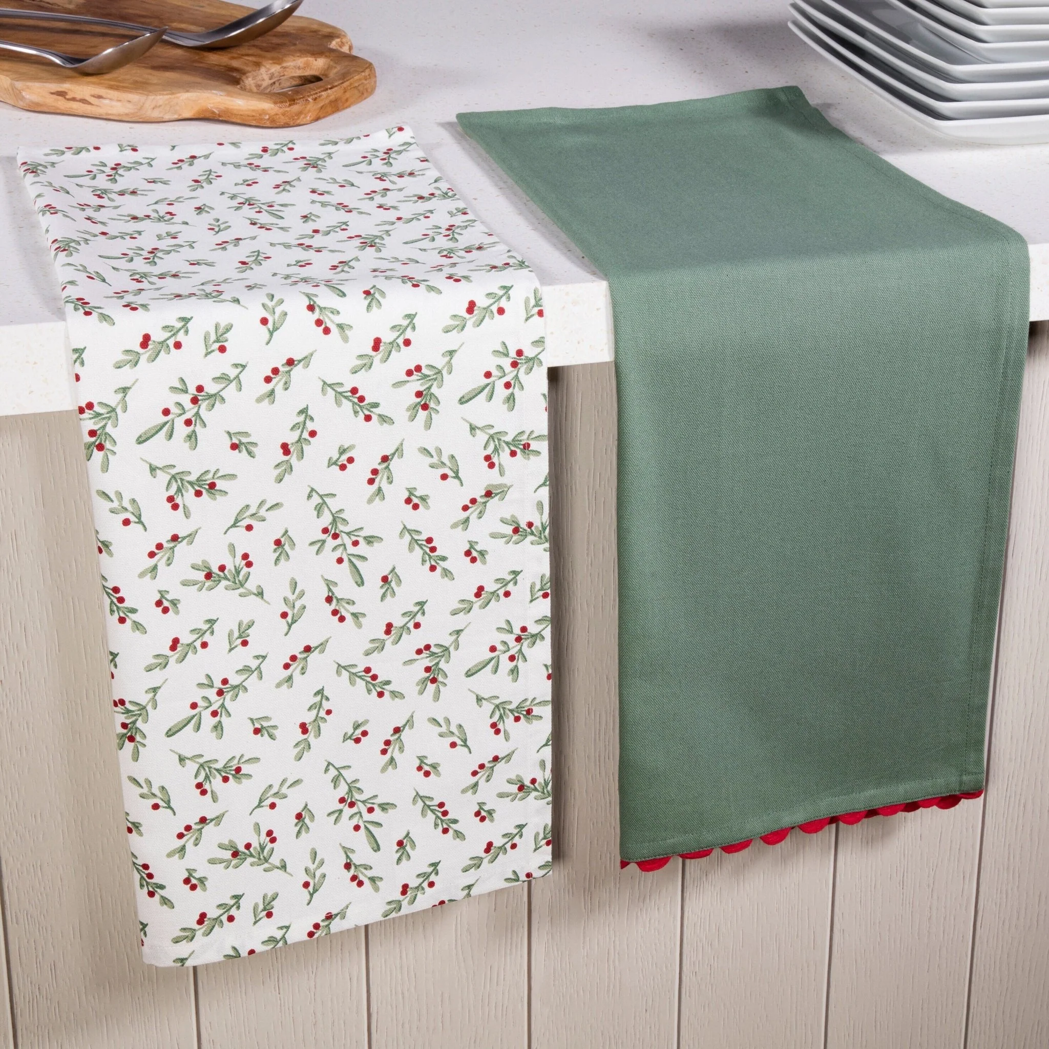 Premier 45 x 65cm Set of 2 Hollyberry Tea Towels - Image 2
