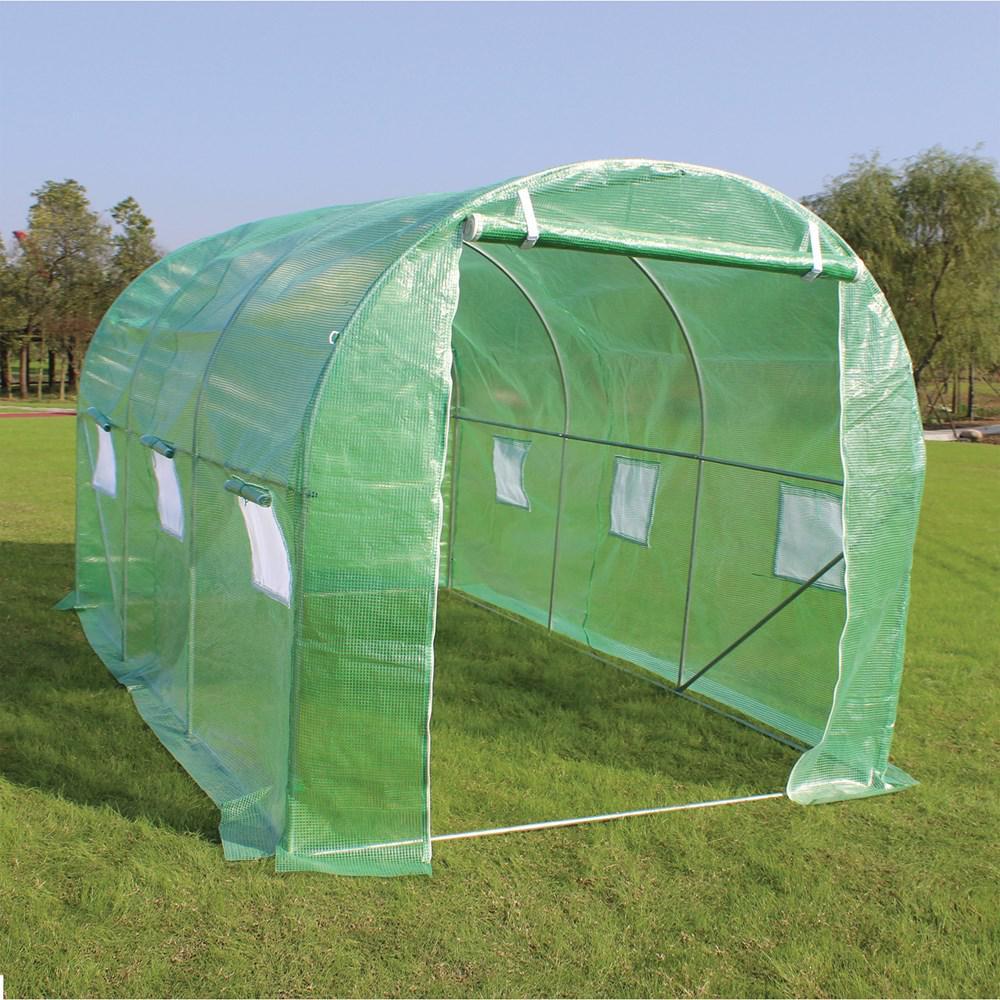 Premium Polytunnel Greenhouse With Steel Frame