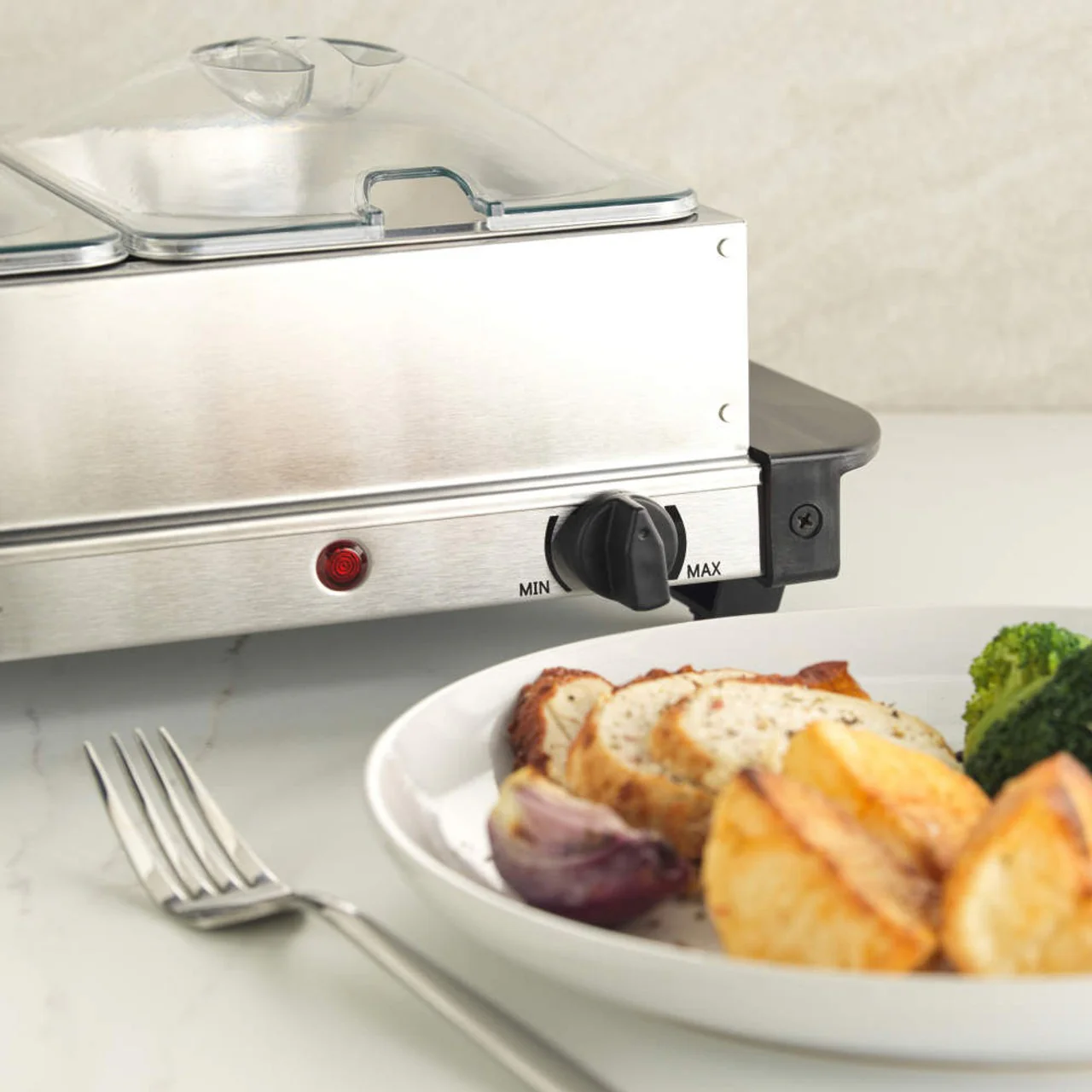 Progress 3 Pan Food Warmer Buffet Server, 3 x 1.5L - Image 5