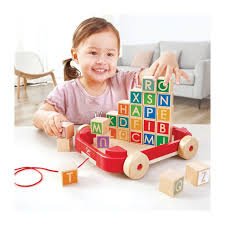 Pull-Along Cart With Stacking Blocks - Image 2