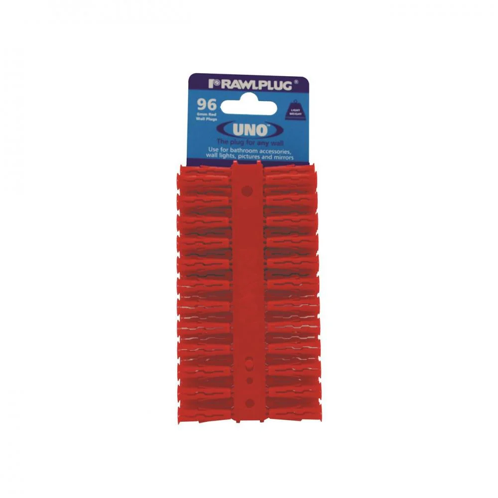 Rawlplug Uno Red Plug - 96 Pack 7x30mm - Image 2