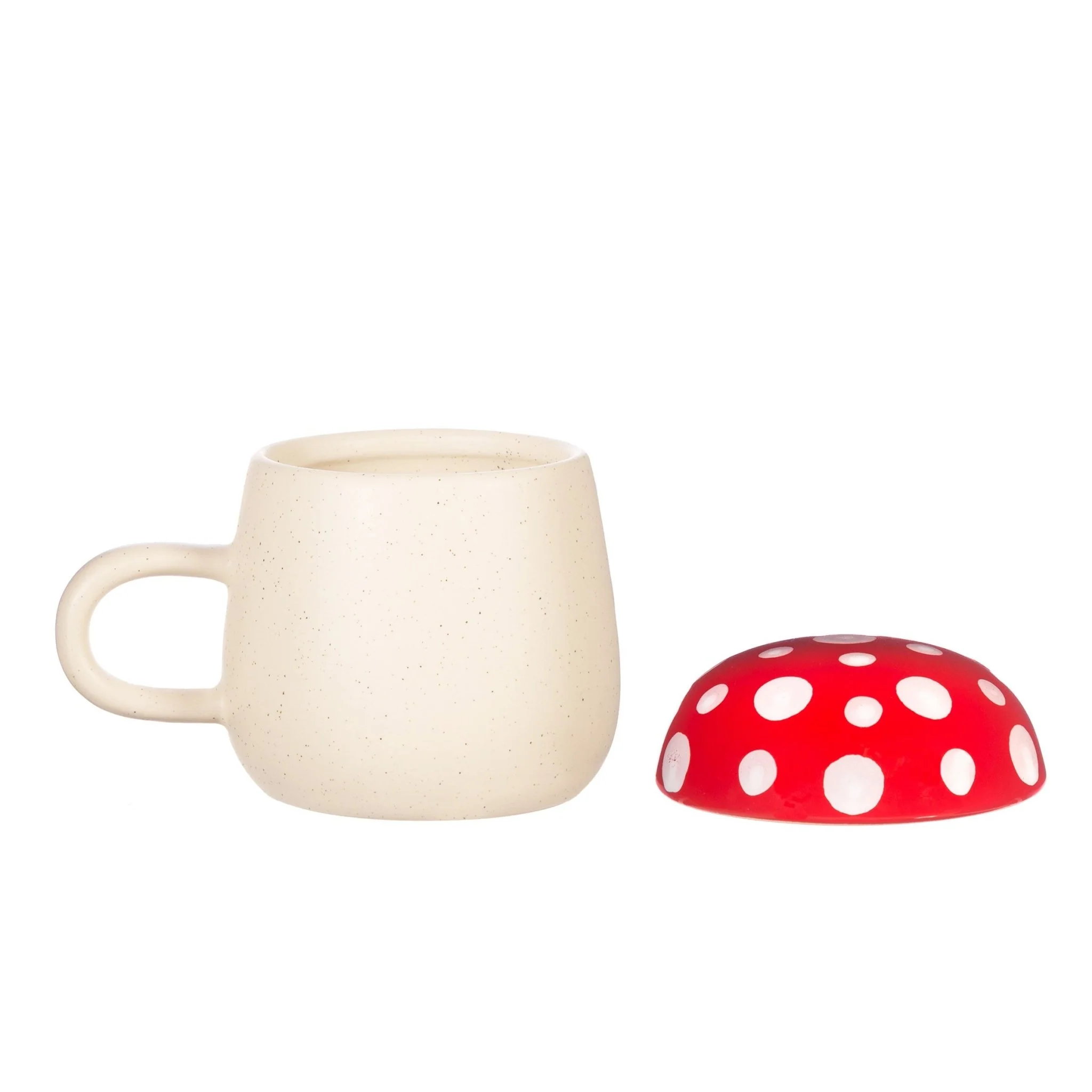 Red Mushroom Mug With Lid - Image 2