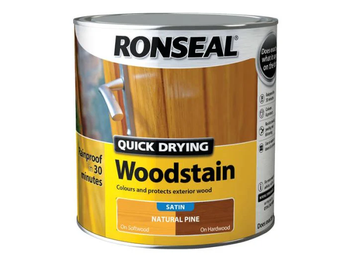 Ronseal Quick Drying Woodstain Satin - Natural Pine 2.5L