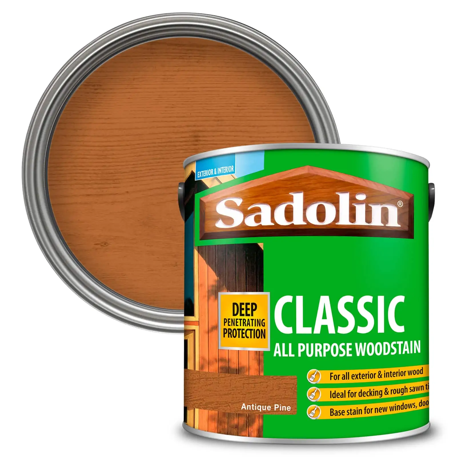 Sadolin Woodstain Classic Colours Woodstain - 2.5 Litre Antique Pine