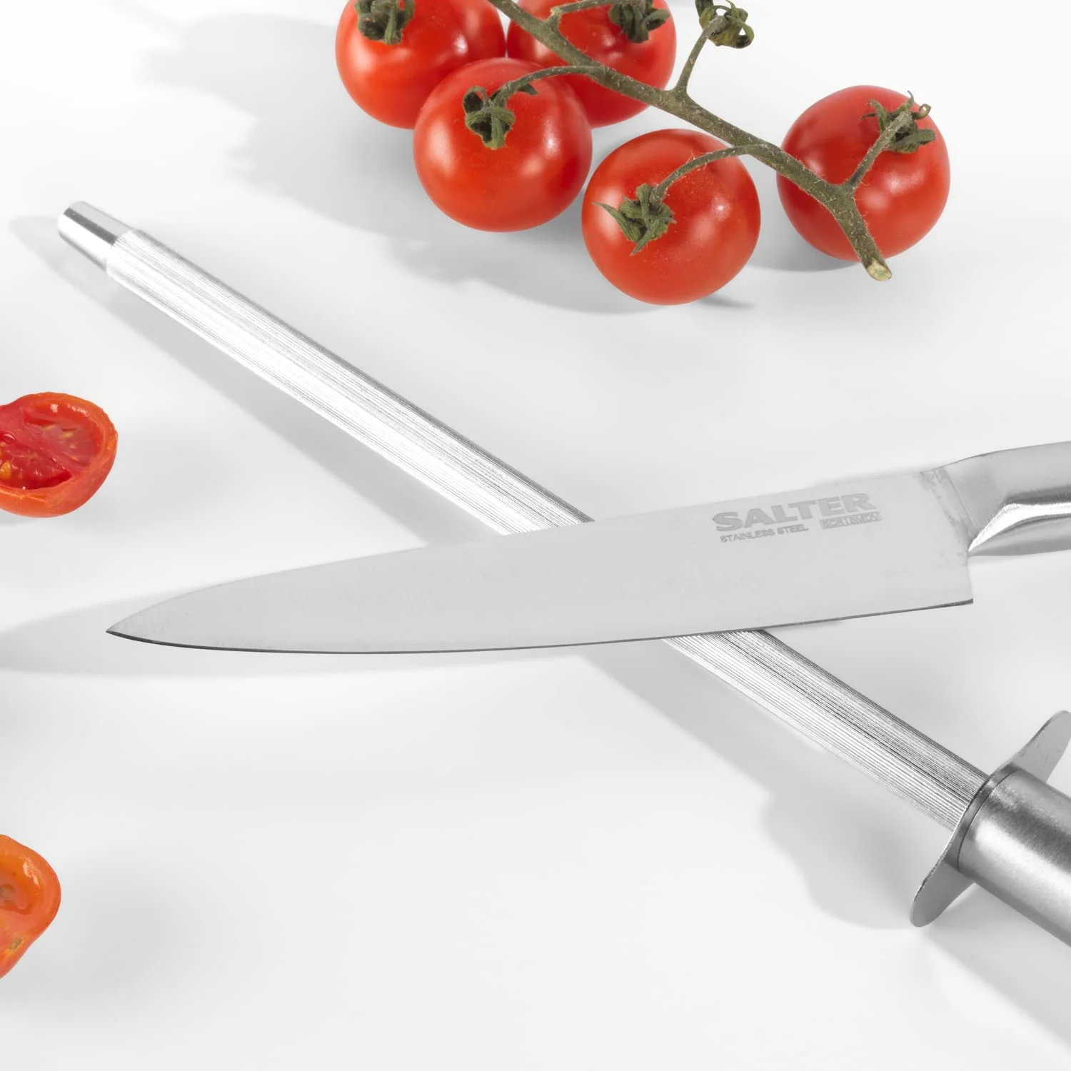 Salter 7 Pc Kitchen Knife Set with Bamboo Block - Image 3