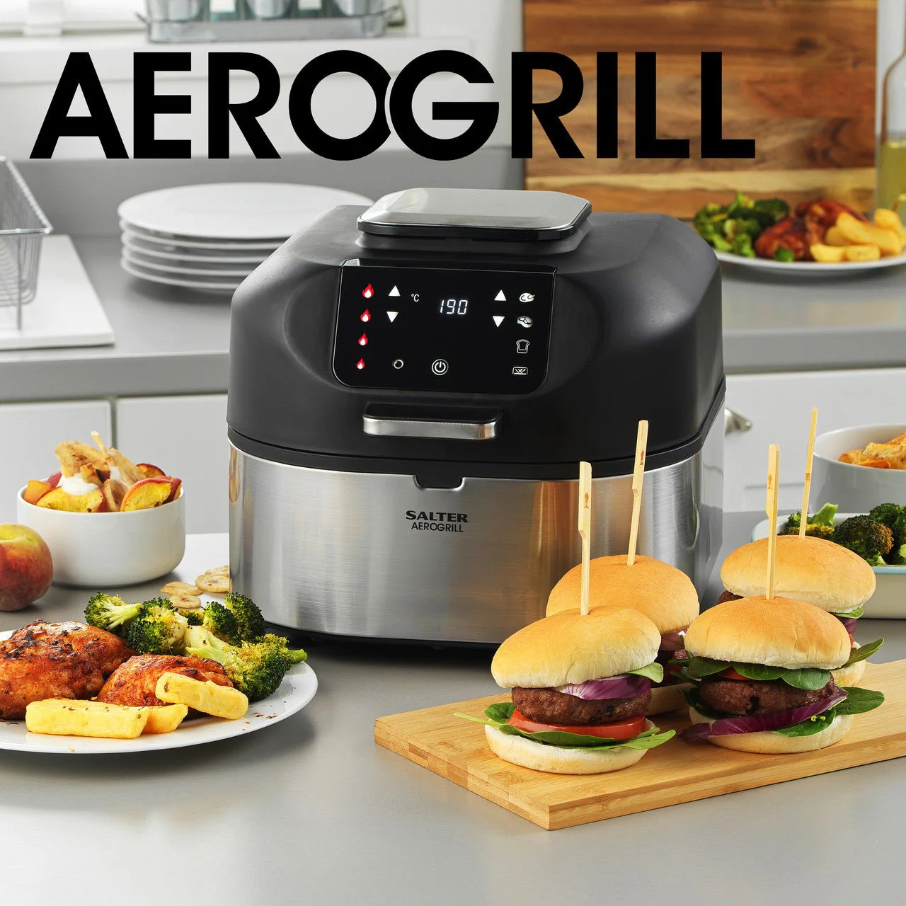 Salter AeroGrill Air Fryer and Grill 5 In 1 Tabletop Multicooker - Image 5