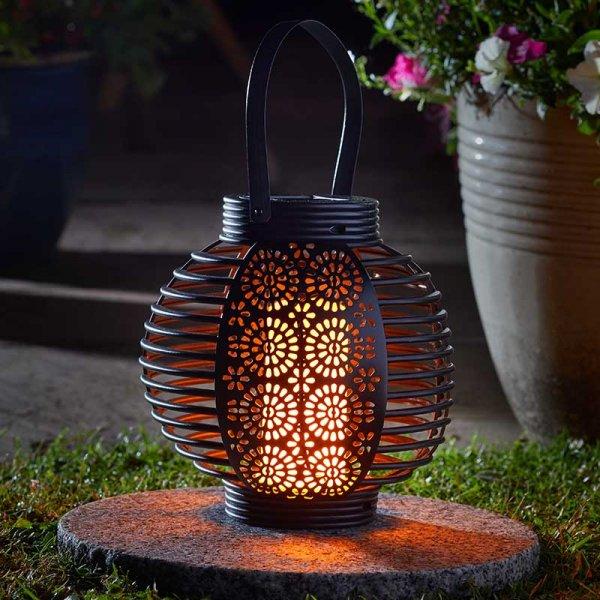 Smart Solar Ferrara Flaming Lantern - Image 3