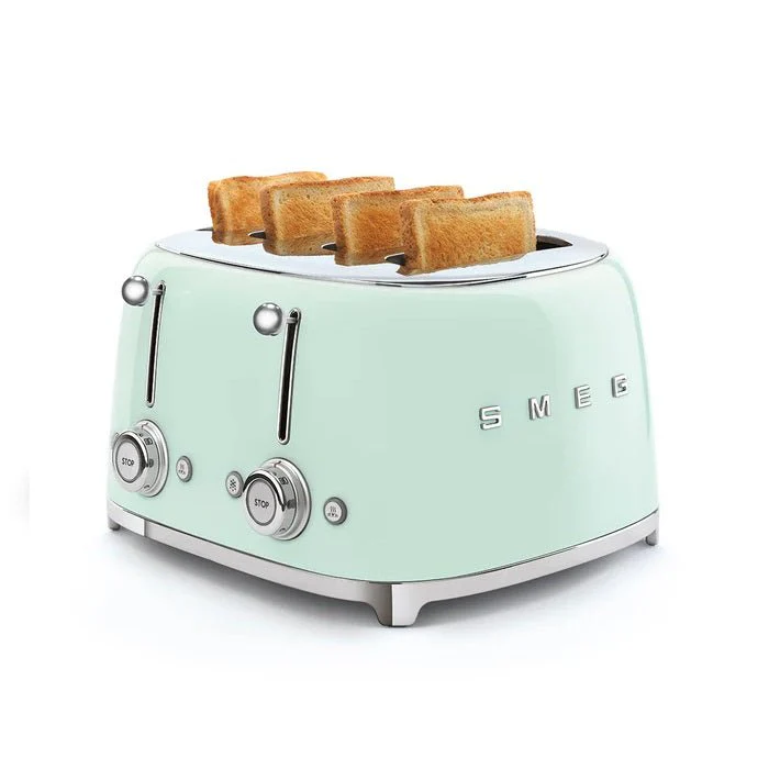 Smeg 50's Retro Style 4 Slice Pastel Green Toaster - Image 2