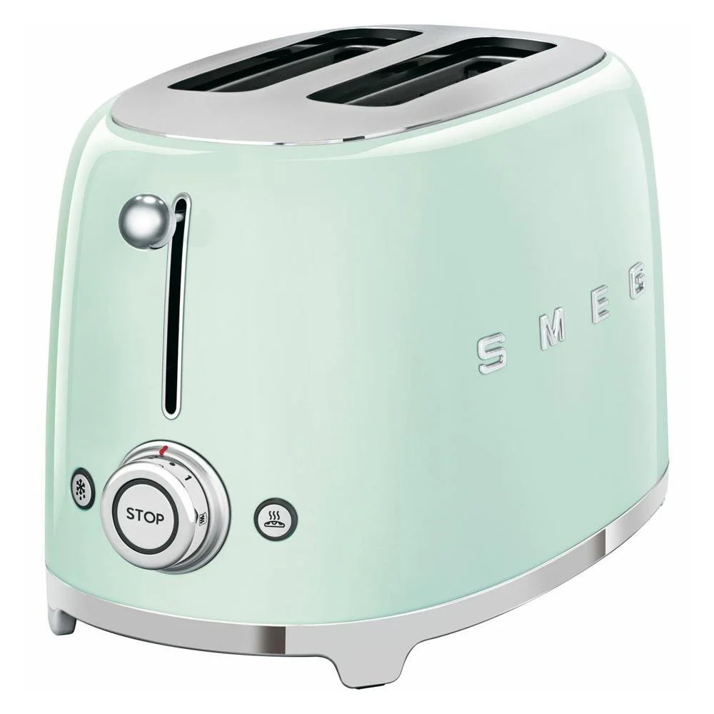 Smeg 50'S Retro Style Aesthetic 2 Slice Toaster - Pastel Green - Image 2