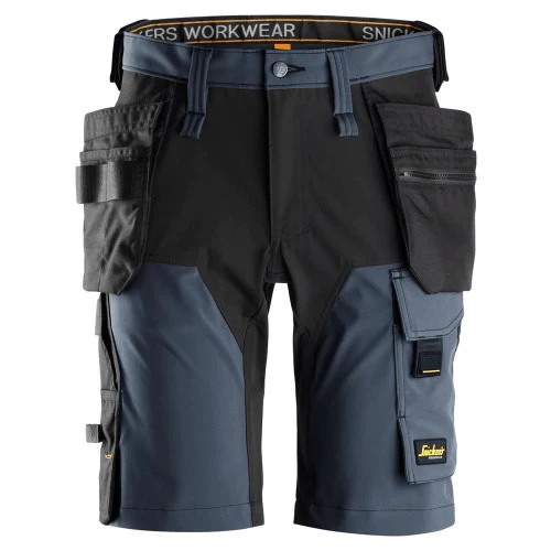 Snickers 6175 AllroundWork Stretch Shorts Holster Pockets Navy/Black - Size 050 - 35" Waist