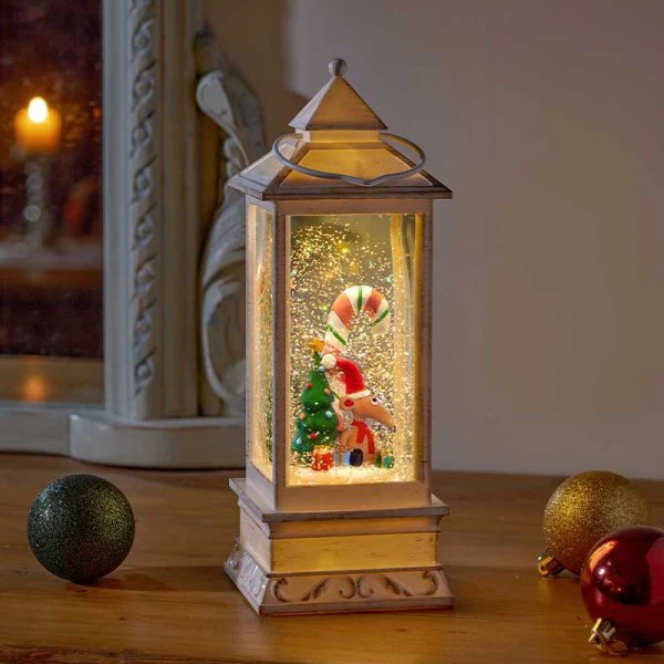 SnowSwirl Ratty Lantern Battery Operated with Timer