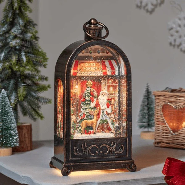 SnowSwirl Santa's Workshop Lantern