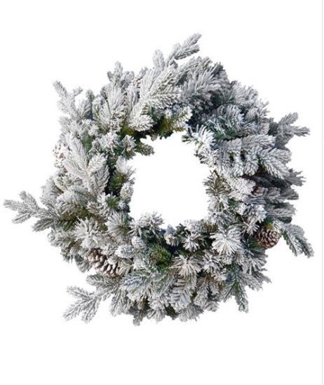 Snowy Dorchester Pine Wreath - 60cm