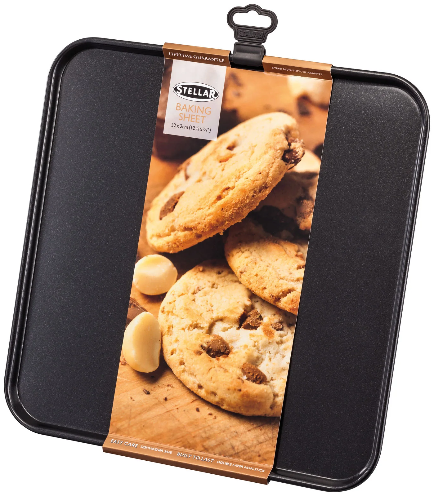 Stellar Bakeware, 32 x 32 x 2cm Baking Tray, Non-Stick. Dishwasher safe.