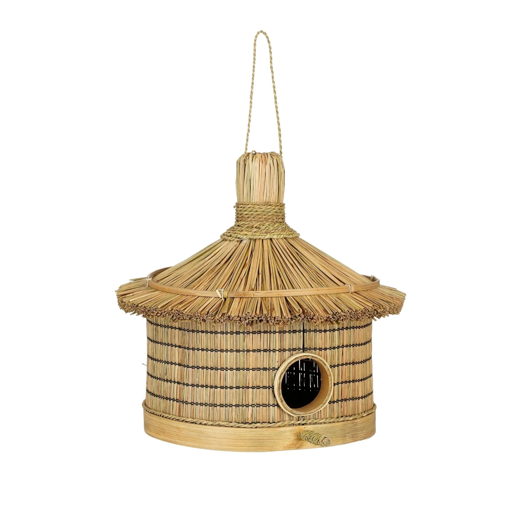 Straw Effect Birdhouse 24 x 28cm