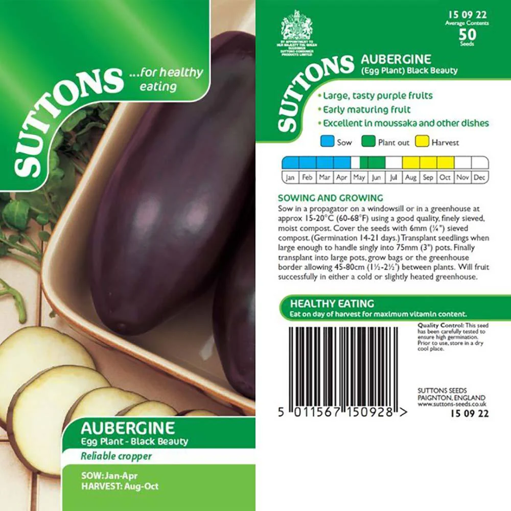Suttons Aubergine Black Beauty G150922