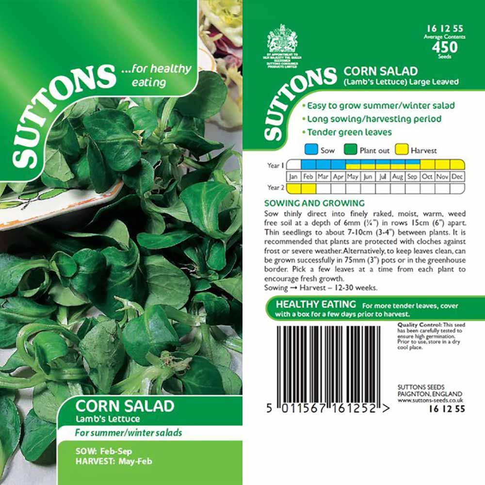 Suttons Corn Salad Lambs Lettuce 161255