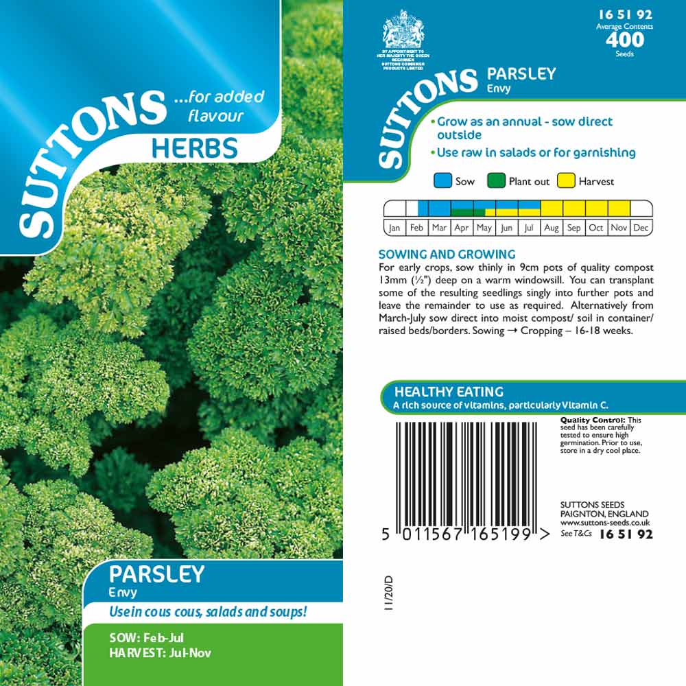 Suttons Herb Parsley Envy 165192 - Image 2