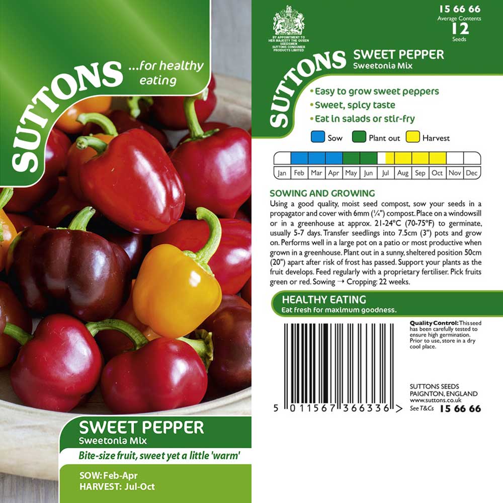 Suttons Pepper Sweet Sweetonia Mix G156666 - Image 2