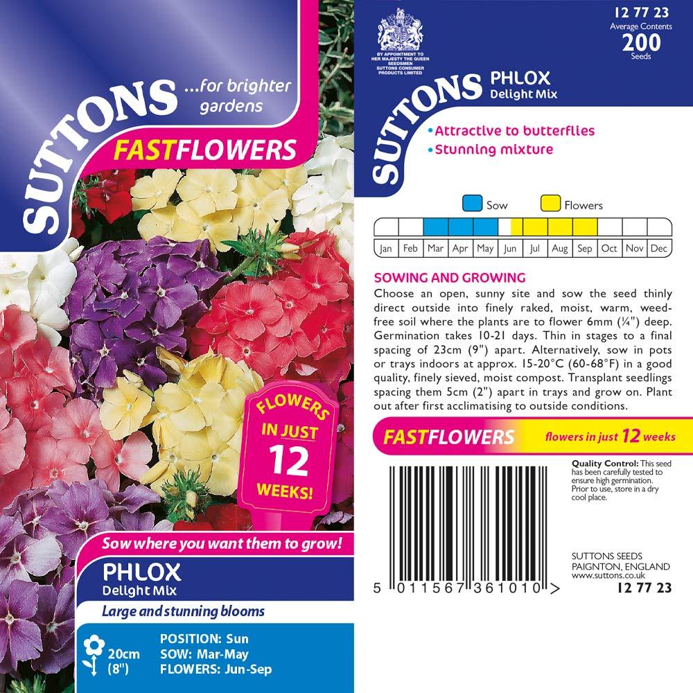 Suttons Phlox Delight Mix
