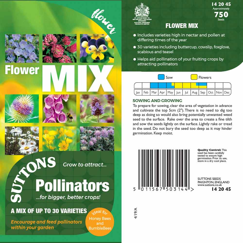 Suttons Pollinator Flower Mix Pp